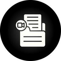 Document Insert Video Vector Icon