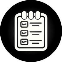 Memo pad with checklist Vector Icon