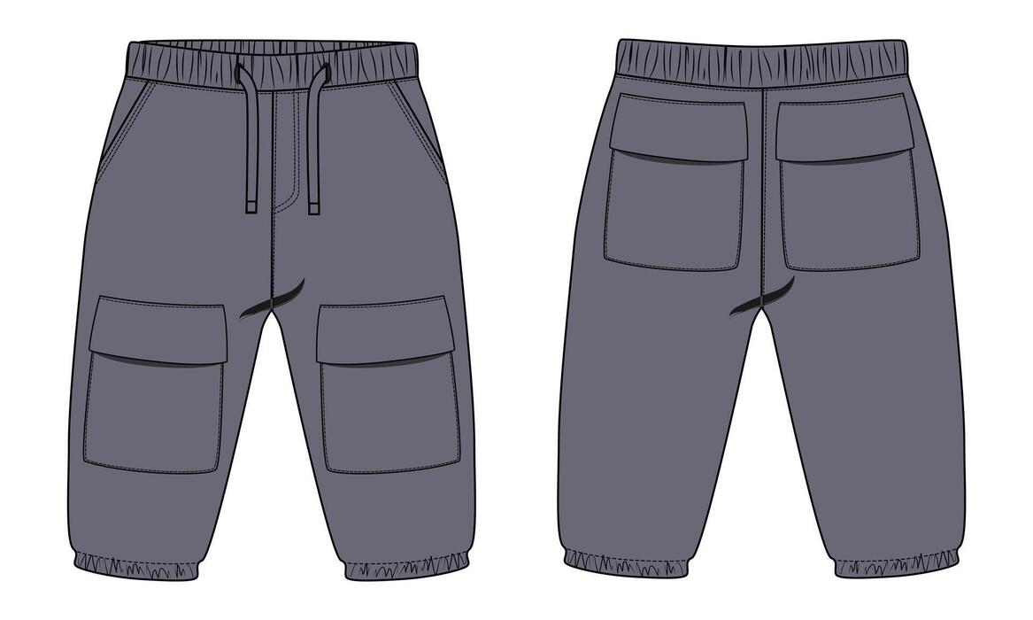 Cargo Pants Template Vector Art Icons and Graphics for Free Download