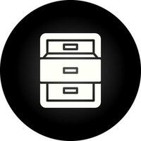 Filing cabinet with open door Vector Icon