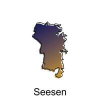 map City of Seesen, World Map International vector design template