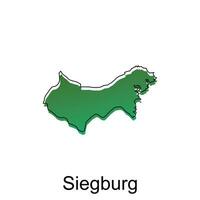 vector map of Siegburg modern outline, High detailed vector  illustration vector Design Template, suitable for your company