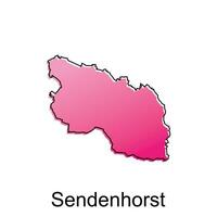mapa ciudad de sendenhorst, mundo mapa internacional vector diseño modelo