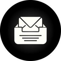 Inbox with envelope Vector Icon