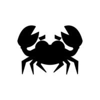 Crab silhouette icon illustration template for many purpose. Isolated on white background vector