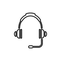 auriculares icono, auriculares logo. vector ilustración logo modelo para muchos objetivo. aislado en blanco antecedentes