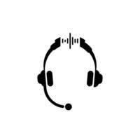 auriculares icono, auriculares logo. vector ilustración logo modelo para muchos objetivo. aislado en blanco antecedentes