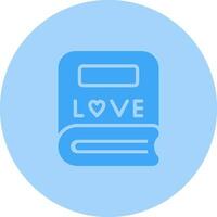 Love story book Vector Icon