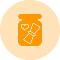 Love letter in a bottle Vector Icon