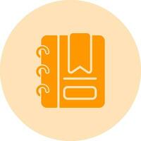 Writing pad with bookmark Vector Icon