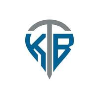 KTB letter logo design. KTB creative monogram initials letter logo concept. KTB Unique modern flat abstract vector letter logo design.