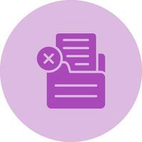 Document Rejected Vector Icon