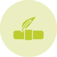 Quill pen with scroll Vector Icon