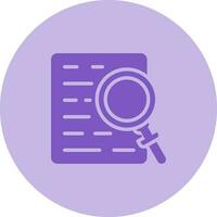 Document with magnifying glass Vector Icon