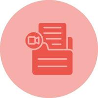 Document Insert Video Vector Icon