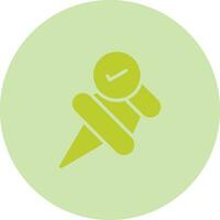 Pushpin with checkmark Vector Icon