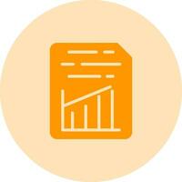 Document Insert Graph Vector Icon