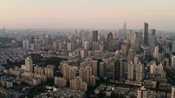 città paesaggio nel Nanchino, jiangsu, Cina. video