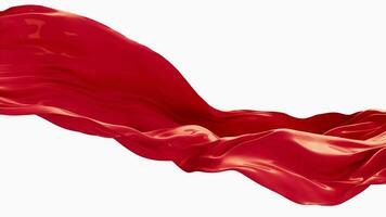 Red flowing cloth, 3d rendering. video