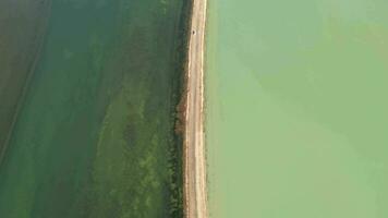 le Lac avec une chemin dans le milieu. video