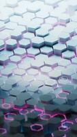 hexagonal científico y tecnológico materiales, 3d representación. video