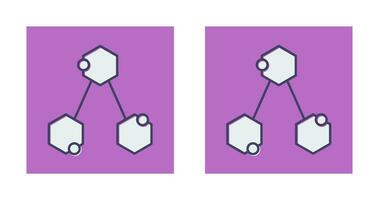 icono de vector de estructura química