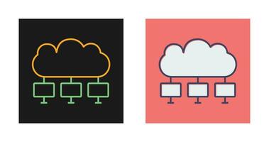 icono de vector de computación en la nube