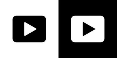 Video content icon vector in flat style. Play videos sign symbol