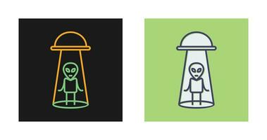 Alien Abduction Vector Icon