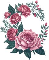 un' rosa fiore clip arte illustrazione ai generativo png