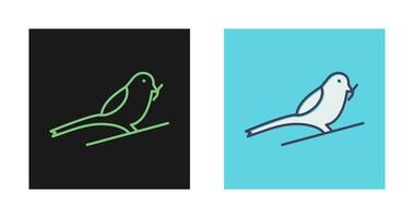 Bird Eating Worm Vector Icon