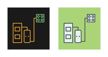 icono de vector de caldera de combustible sólido