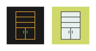 Cupboard with Shelves Vector Icon