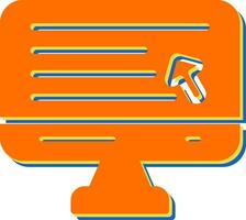 icono de vector de computadora de escritorio