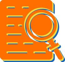 Document with magnifying glass Vector Icon