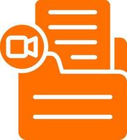 Document Insert Video Vector Icon