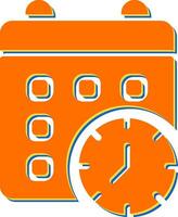 Calender Clock Vector Icon