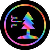 Tree with Wind Vector Icon