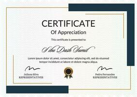 Certificate of appreciation vector. Business certificate, Educational certificate template vector