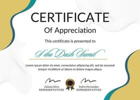 Certificate of appreciation vector. Business certificate, Educational certificate template vector