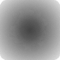 Square round shape halftone gradient dots background. Pop art texture graphic comic book template design vector