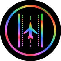 Plane on Runway Vector Icon