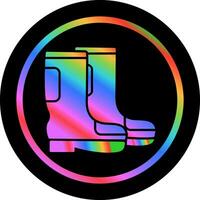 icono de vector de botas de lluvia