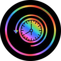 icono de vector de tiempo pasado