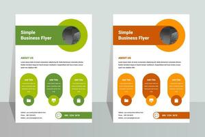 Simple marketing company business A4 flyer template vector