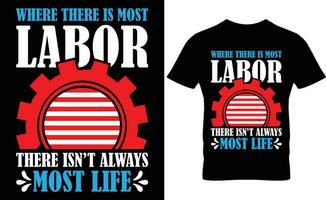 Labor Day Special Typography T-shirt Design vector