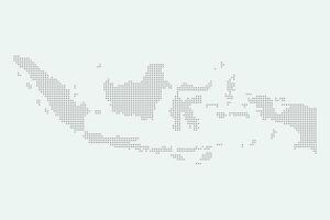 Indonesia Map illustration with dotted effect on isolated background vector