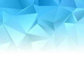 Abstract background with a blue low poly design vector