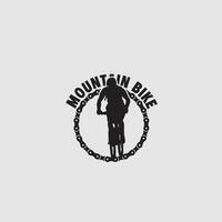 logotipo de bicicleta de montaña vector