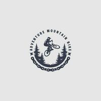 logotipo de bicicleta de montaña vector